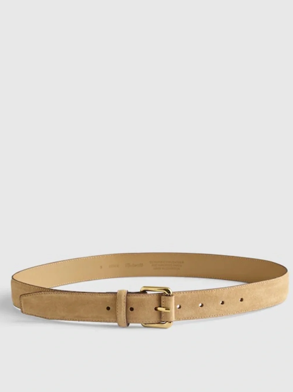 Madewell Roller-Buckle Belt in Suede Tawny Khaki size XS